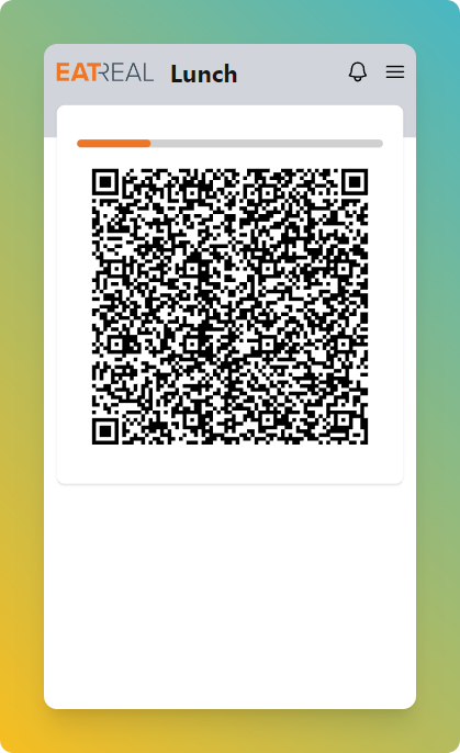 Screenshot der Mitarbeiter-App zeigt einen QR-Code